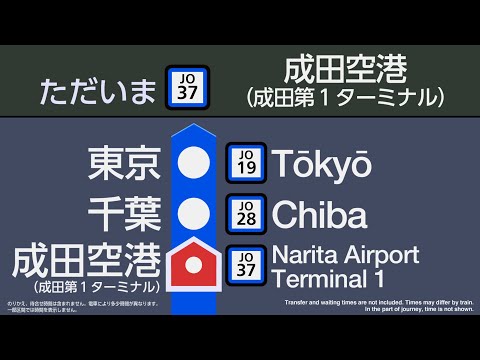 【自動放送】成田･総武快速線 成田空港→東京【E235系1周年】/ [Train Announcement] Narita･Sōbu Line from Narita Airport to Tōkyō