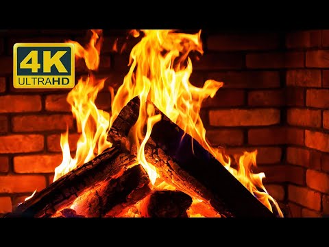 🔥 Cozy Fireplace 4K (12 Hours) Burning Logs with Crackling Fire Sounds. 🔥 Fireplace (Ultra HD) 4K