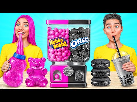 Black vs Pink Food Challenge | Funny Food Hacks by Multi DO Challenge