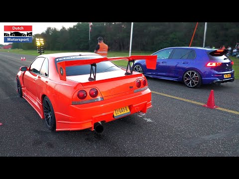 Modified Cars Drag Racing! - TwinTurbo R8 V10, 800HP Aristo, MR2 K20 Turbo, 700HP RS3, E30 2JZ,...