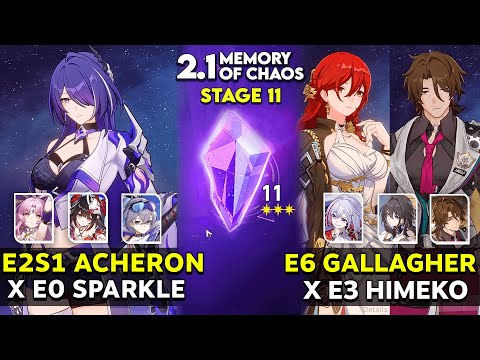 E2S1 Acheron & E6 Gallagher E3 Himeko Fire Team | MOC 11 v2.1 | Honkai Star Rail.