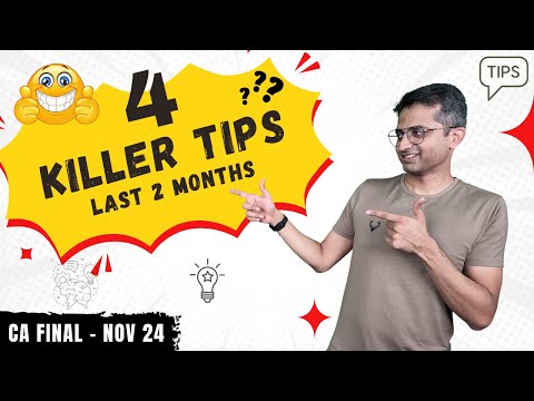 4 SURE SHOT HACKS TO INCREASE YOUR MARKS | MUST WATCH CA FINAL NOV 2024