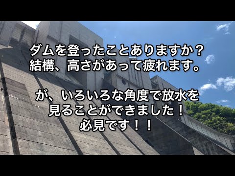 【静岡県】ダムを登ったことありますか？結構、高さがあって疲れます。が、いろいろな角度で放水を見ることができました！必見です！！【shizuoka】