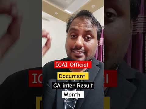 ICAI Result For CA Inter Sep 24 Exam #icai #cainter #caresult #viralshorts #interresult2024