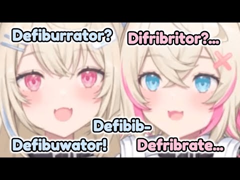 FUWAMOCO can't say "defibrillator" and it's the cutest thing ever! [hololive / fuwamoco]