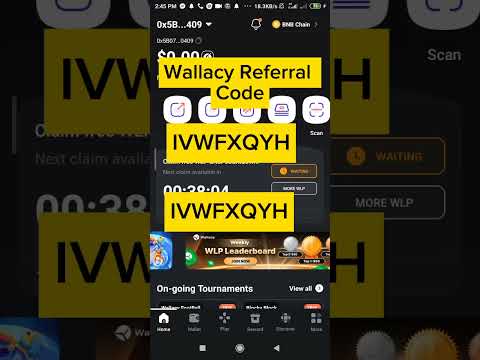 WALLACY REFERRAL CODE।।  WALLACY WALLET AIRDROP REFERRAL CODE।।WALLACY WALLET MINING REFERRAL CODE