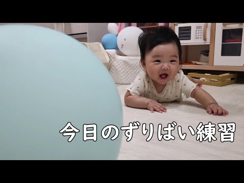 ずりばいの練習を始めた0歳児【198Days】