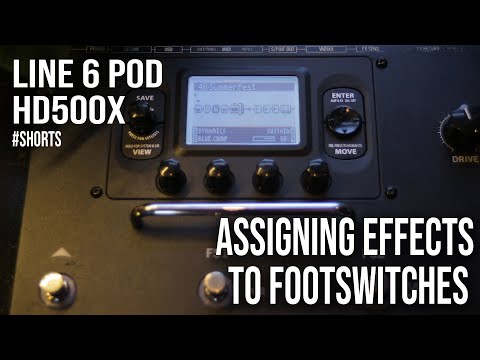 Assigning Effects to Footswitches Line 6 POD HD500X #shorts