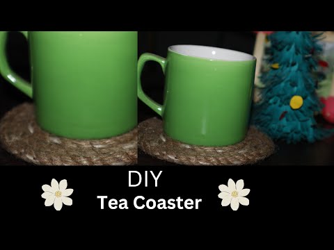 Tea coaster |diy coaster |diy|easycraft #diy #teacoaster #craft #easycraft #jute #bestofwaste #short