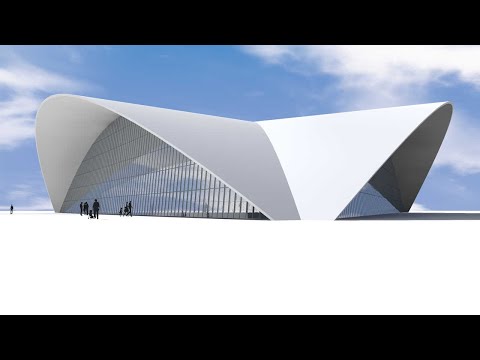 ARCHICAD 双曲線断面のシェルでCNITのようなもの / Something like CNIT, Paris