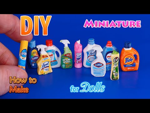 Mini Cleaning Supplies for Barbie & LOL Dolls - DIY 3D Printing Tutorial + Free Downloads