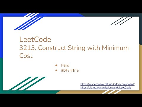 【每日一题】LeetCode 3213. Construct String with Minimum Cost