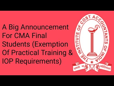 CMA Exams - Announcement By CMA Institute .