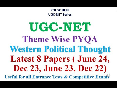 UGC-NET: Theme Wise Latest 8  Papers Analysis- Western Political Thought (WPT)