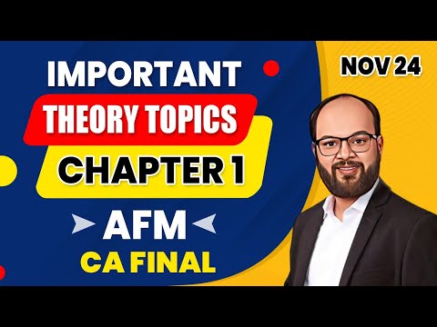 Important Theory Topics of Financial Policy and Corporate Strategy | CA Final AFM Nov 2024 | ICAI