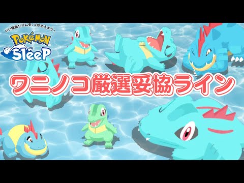 【ポケモンスリープ】 無課金向けワニノコ厳選妥協ライン シアン最強のオーダイルをゲットしよう