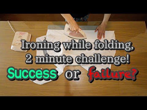 Folding and ironing challenge in 2 minutes.(quick (flash) video)