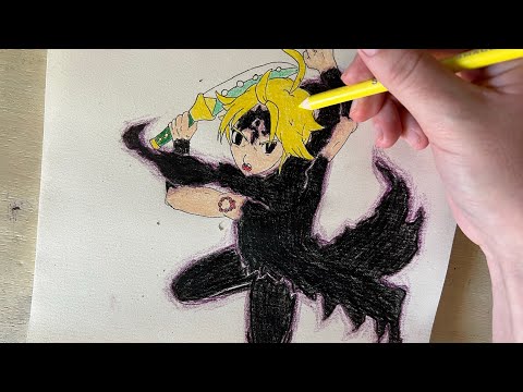 Drawing Meliodas from The Seven Deadly Sins (Nanatsu no Taizai)