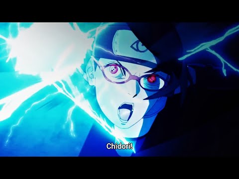 Sarada Using Chidori for the first time