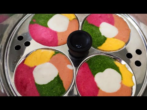 Colorful Idly Recipe | Healthy Idly Recipe | Holi Special colourful Recipe