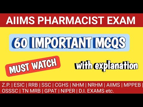 Aiims pharmacist exam preparation | Pharmacist exam preparation @MANISH06