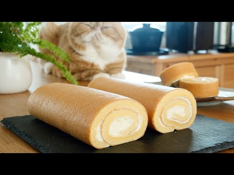 How to make Swiss Roll Cake 鮮奶油瑞士卷（蛋糕卷）