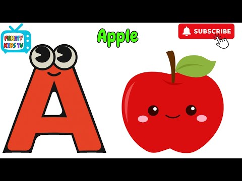 FRUITS FROM A TO Z SONG FOR KIDS | Learn Fruits with FruityKidsTV🍎 | ABC Song | A for Apple #fruits