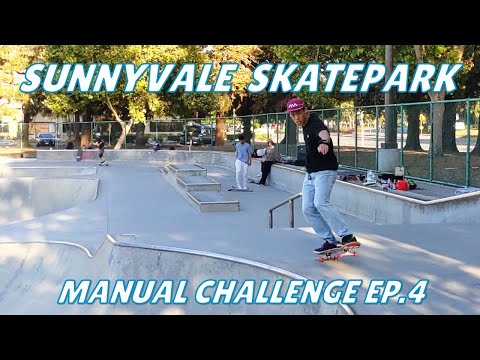 Longest manual EVER at Sunnyvale Skatepark - Skate Challenges Ep.4