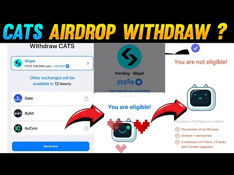 Cats Airdrop Withdrawal || Cats Airdrop Not Eligibe Issue || Cats Airdrop Eligible || Cats Eligible