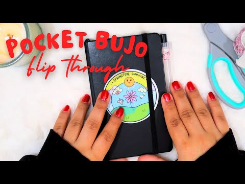 a flip through of my pocket bullet journal + washi tape pen loop tutorial