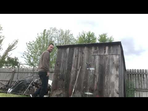 Knife throwing in my backyard