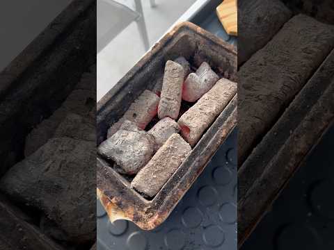 Mini table top weekday bbq #bbq #yakitori #tabletop  #grill #japanesegrill #charcoal #fire#home