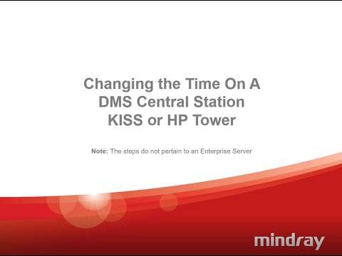 How to change the Time on a DMS Central Station KISS or HP Tower