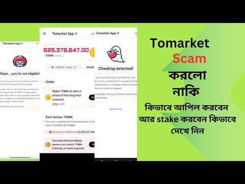 tomarket cheating appeal kivabe korben|| tomarket listing||