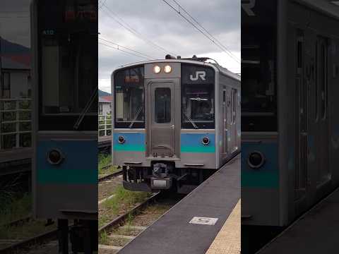 長野県のE127系 #神城駅 #逆転するホイールオブフォーチュン #長野県 #電車 #白馬村 #鉄道 #大糸線 #たびその #e127系