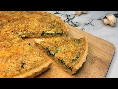 Quiche recipe | Spinach and Mushroom Quiche recipe | Homemade Pie Crust  recipe by Paradise Feast