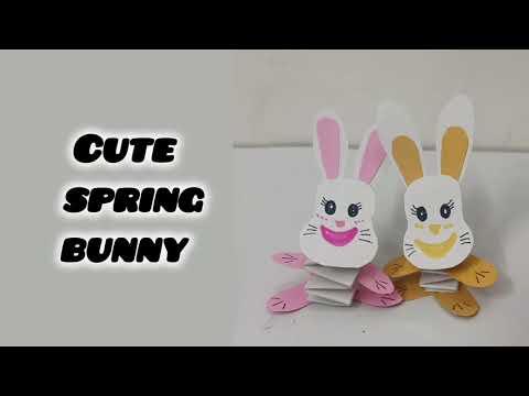 Cute spring bunny 🐰 🐰 🐰 😍 couple #bunny #craft#easy#diy#diytutorial #funpapercraft#satisfying