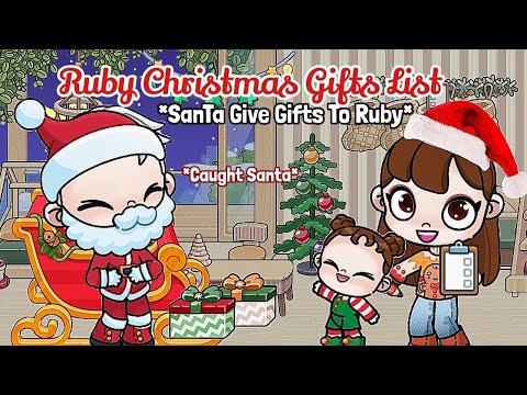 ✎⊹RuBy ChrisTmaS GiFTs LisT🎄|| SanTa Give GiFTs To RuBy 🦌|| RuBy Take Ride On SanTa Sleigh 🛷||