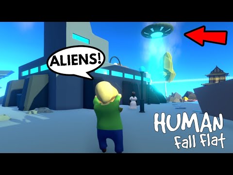 GRANNY AND BALDI ABDUCTED BY ALIENS in HUMAN FALL FLAT