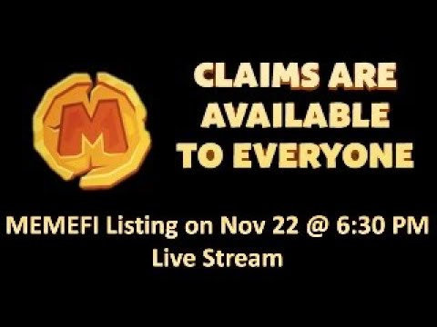 MEMEFI Listing on Nov 22 @ 6:30 PM AMA LIVE STREAM