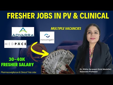 Pharma & Nursing Freshers | Clinical Research & Pharmacovigilance Jobs with ₹40K Salary !