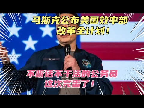 马斯克公布美国效率部改革全计划，不干活不听话的公务员全解雇！真是大刀阔斧啊！其实太激进，有时候未必是一件好事！