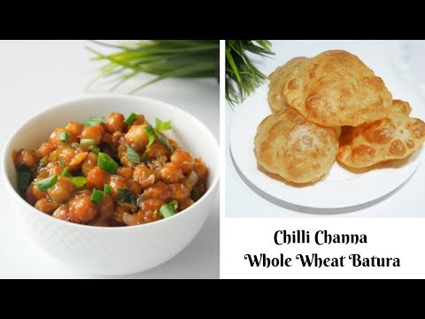 Next Time Try Channa in this way..Chilli Channa || Whole Wheat Batura || Asheescookbook