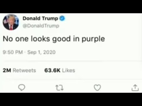 "No one looks good in purple" 🙄🤚