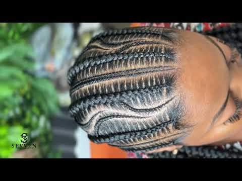 6 stitch braids with design 😍😍😍