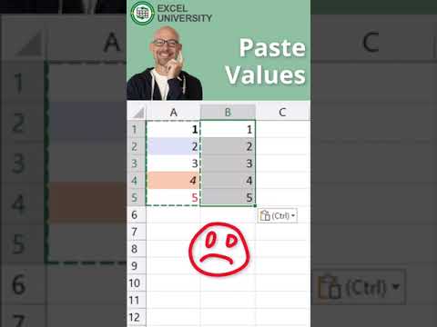 Paste Special Values #Excel #shorts #exceltips #spreadsheet