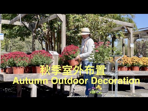 SUB）慢生活 Slow Living｜去苗圃買花｜秋季室外裝飾｜Flowers & Pumpkins For Fall | Autumn Outdoor Decoration