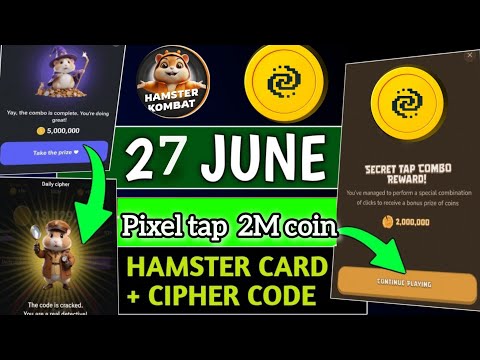 Hamster Kombat Daily Cipher Today 1M Coins 27 June 2024