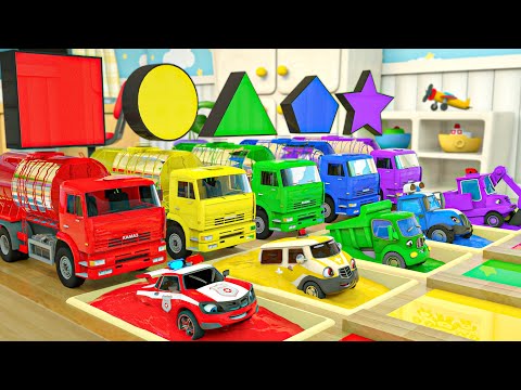 Ten in the Bed Song - Shaped wheels and colorful pools - Baby Nursery Rhymes & Kids Songs