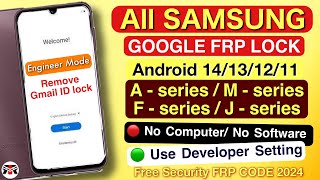 New Method - All Samsung FRP Bypass 2025 Android 11-12-13-14 || No Code *#0*# - No Need TalkBack